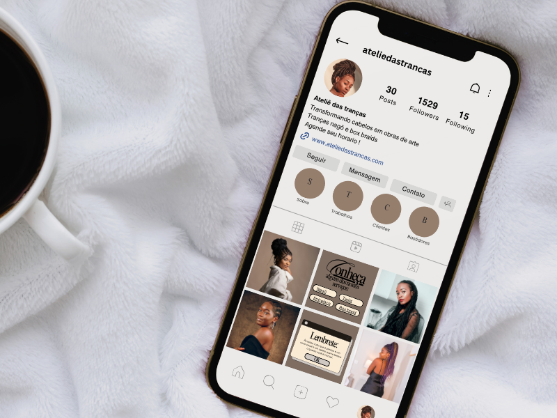 Ideias de conteúdo para Instagram de trancista