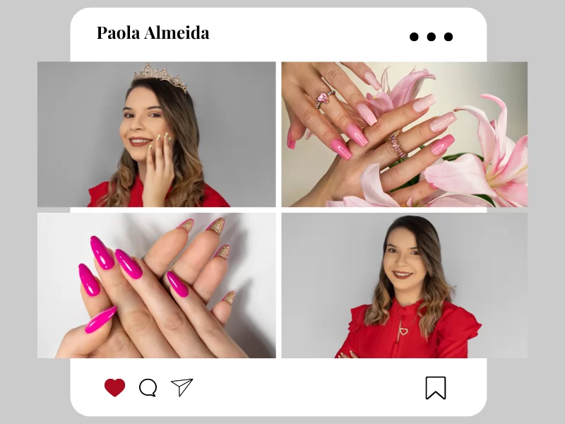 O que postar no Instagram de uma nail designer